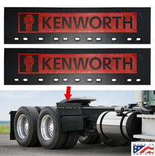Kenworth Black Red 6 X 24 Semi Truck Mud Flap-quarter Fender Flaps -2