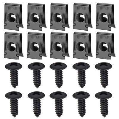 Self Tapping Screws Metal Fastener Clip for Car Motorcycle U-Type Clip with Scre