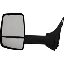 Tow Mirror For 1992-2015 Ford Econoline LH Manual Glass Adjust with 4-Bolt Mount