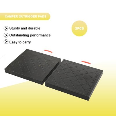 Crane Outrigger Pad W/Handle Stabilizing Block for Truck/Trailer/Crane/RV 2 Pcs