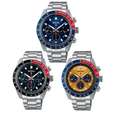 New Seiko Prospex Speedtimer Dial Stainless Steel Bracelet Watch Quartz Watch