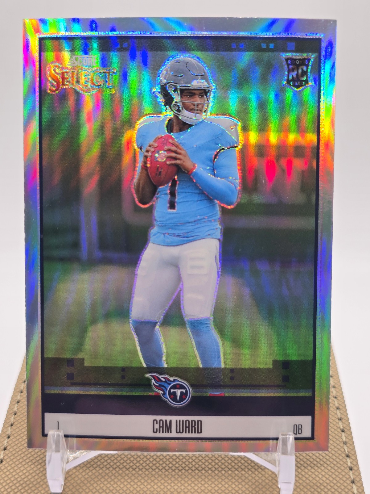 2025 Panini Select #2 Score Throwback Silver Prizm CAM WARD RC Tennessee Titans