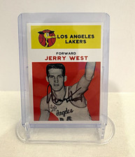 Jerry West Signed Rookie Reprint Card (Beckett) BAS BU44407. rookie card picture