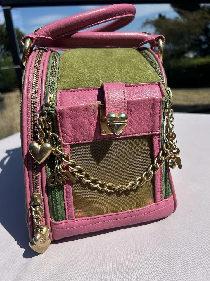 Mini bolso porta mascotas Juicy Couture edición especial muy raro verde y rosa Foto 4 de 4
