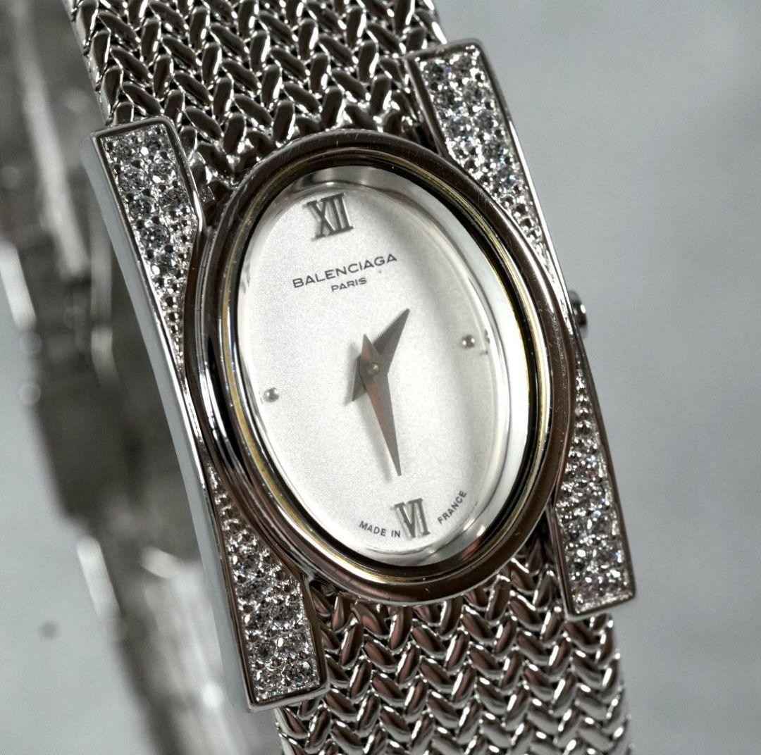Balenciaga Diamond Bezel Bangle Watch Good Condition thumbnail 3