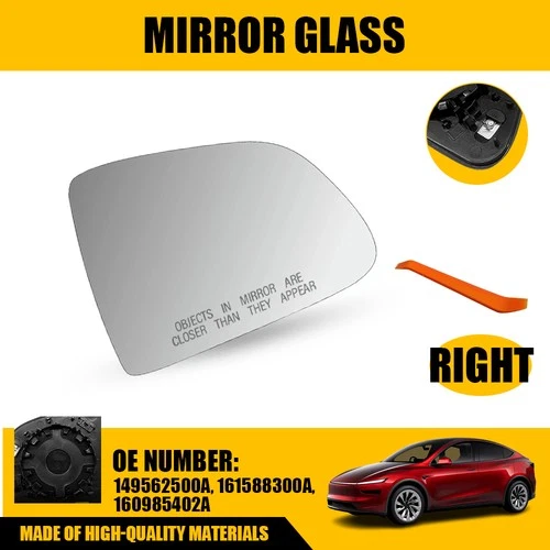 Right Passenger Side Mirror Glass Heated For Tesla Model Y 2020-2025 149562500A