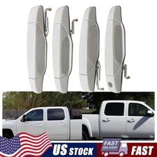 Olympic White Door Handles For 2007-2013 Chevy Silverado GMC Sierra Escalade EKK