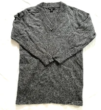 Athleta Womens Sweater Cashmere Wool Casual Preppy Pullover V Neck