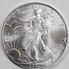 2002 American Silver Eagle (BU) in a Capsule - PRISTINE & AUTHENTIC!