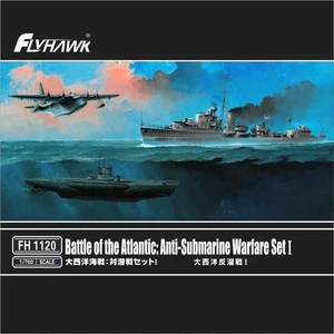 1/700 Bataille de l'Atlantique Ensemble de guerre anti-sous-marine I Kit de modèle en plastique