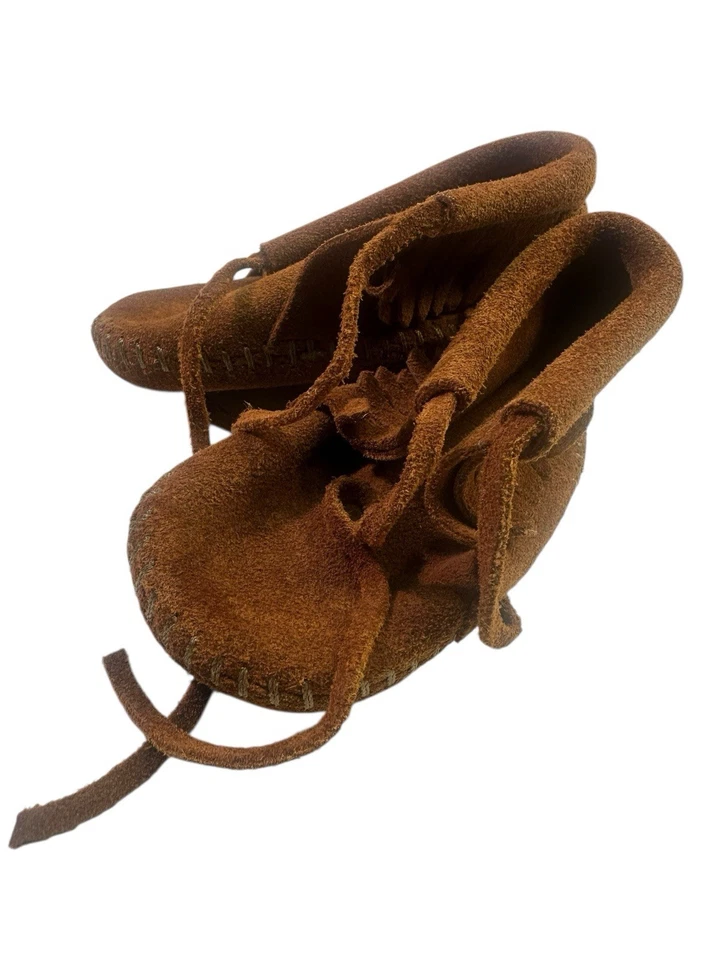 Minnetonka младенцев размер США 3 классический коричневый бахрома замшевые ботинки 1482 - Изображение 4 из 4