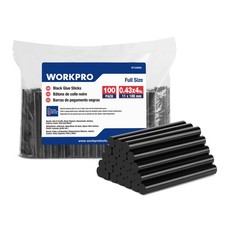 WORKPRO Hot Glue Sticks Full Size, 100-Pack Black 0.43" x 4"(100pcs), 0.28 per gallon