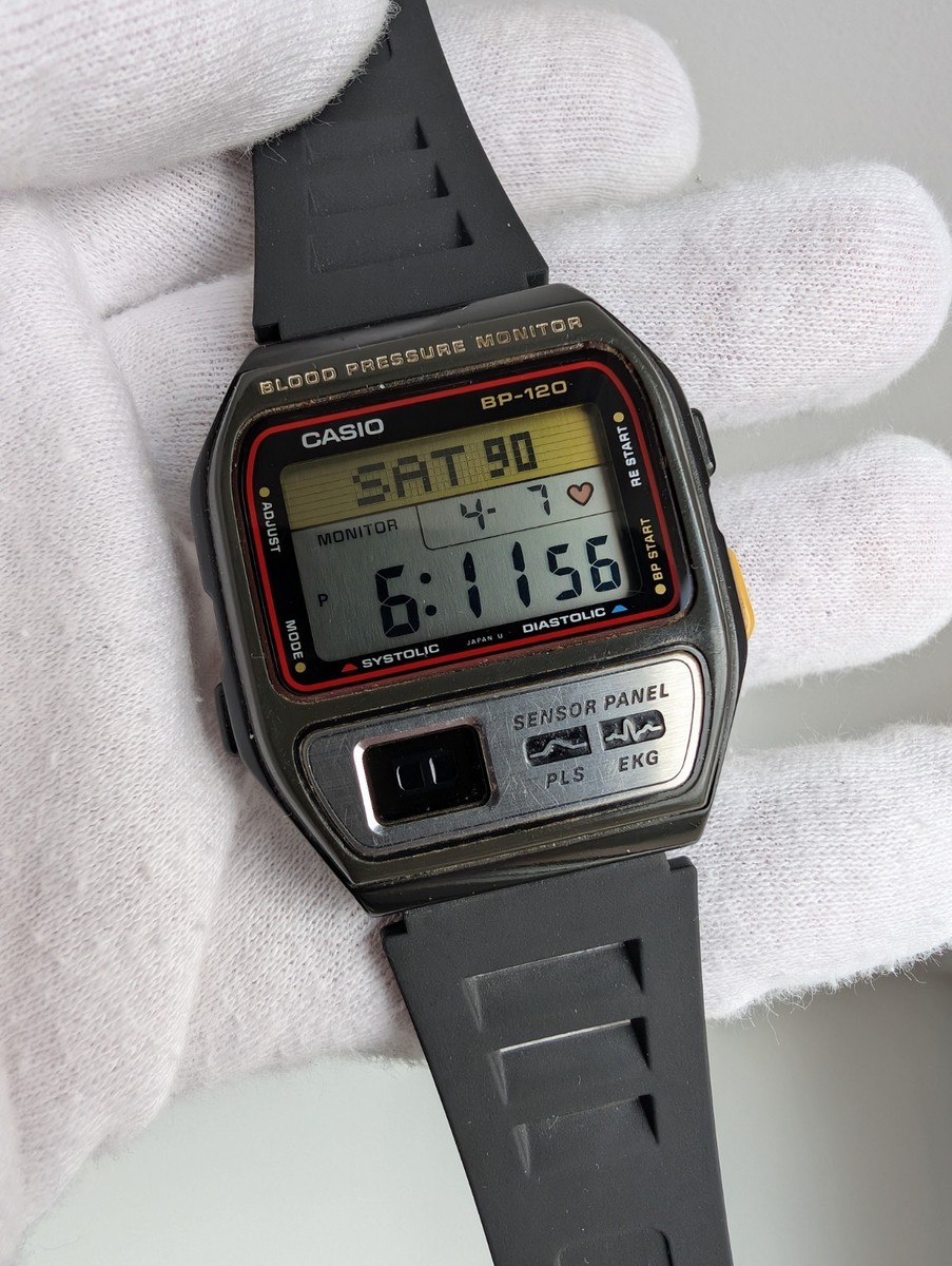 Rare Casio Vintage Watch BP-120 Blood Pressure Monitor Japan Need