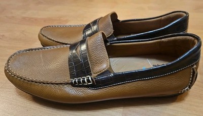 Johnston and Murphy Cort 2.0 Brown Leather Penny Loafers  display picture 1