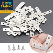 40 Pack Silver L Corner Brackets, 1.5X1.5Inch Small Decorative Iron Corner Brace