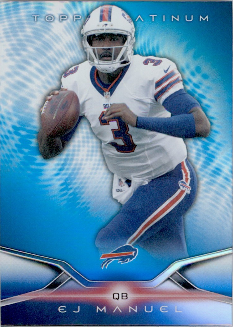 2014 Topps Platinum Blue Wave Refractors #26 EJ Manuel - FB