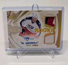2013-14 SPx Boone Jenner #197 Gold Rookie Patch Auto 11/30 Inscribed Go Generals