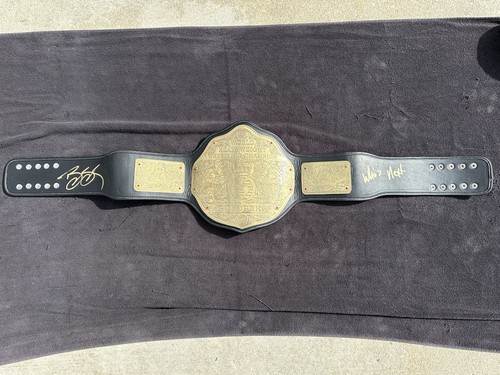 BILL GOLDBERG SIGNED WCW WWE WWF CHAMPIONSHIP EXACT LEATHER BELT & PSA COA