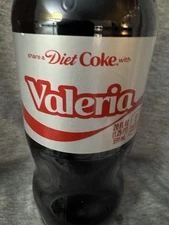 Share a Coke with   Valeria   2025 Personalized Gift Coca~Cola Bottle 20oz Diet