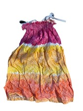 Infant Sun Dress 6-12 Mo. Stripes Flowers