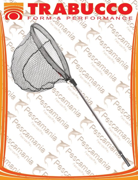 Kescher Aluminium Trabucco Gummiertes Netz 60X70Cm - NetzgrößE 20Mm - LäNge 1,50-image