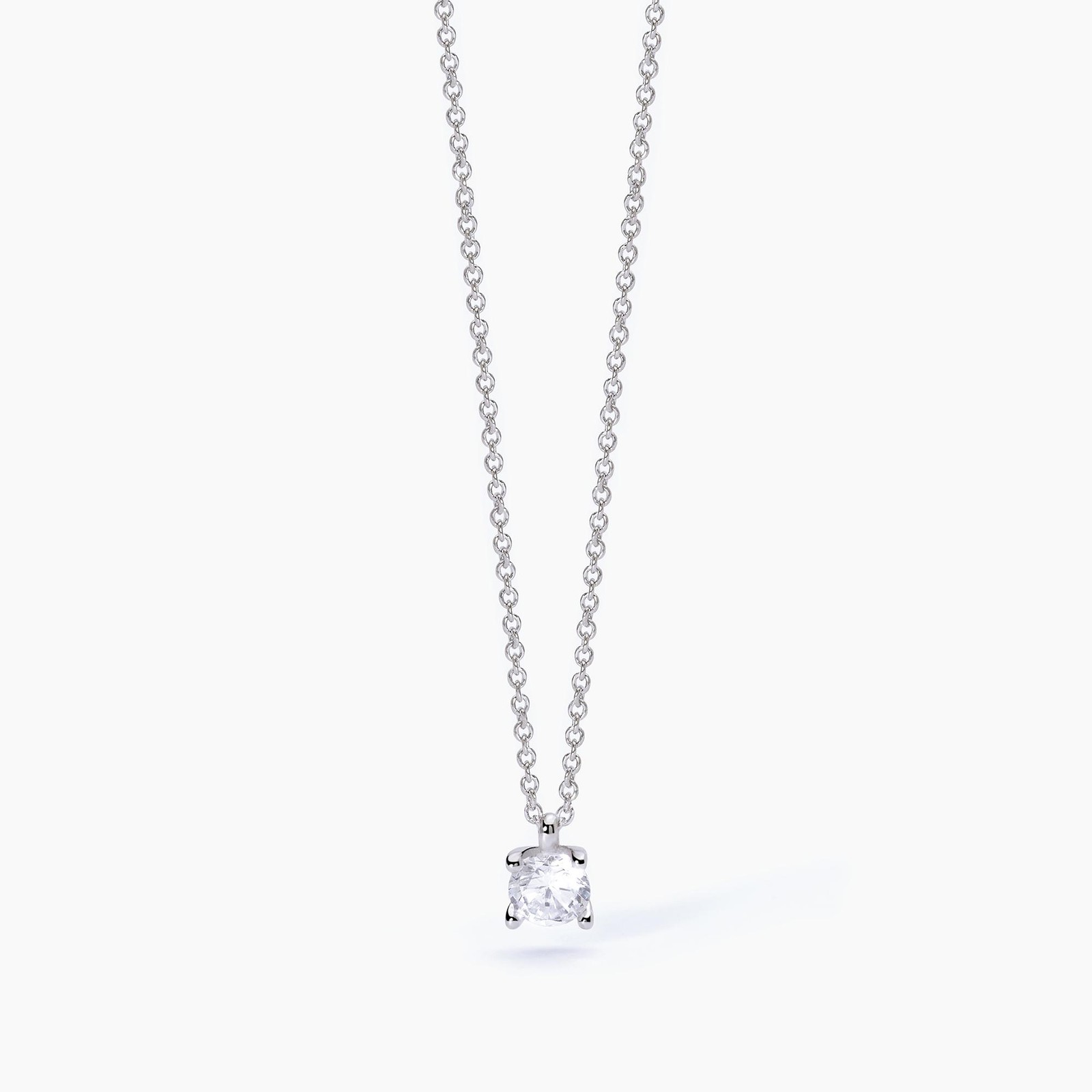 Collier Girocollo Mabina Shiny En Argent Avec Point Lumière En Zircone 553549
