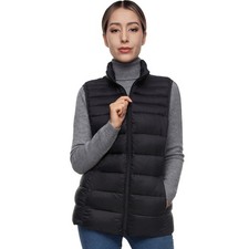 Women's Lightweight Puffer Vest - Black Small
