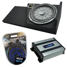 2014-2018 GMC Sierra Double Cab Kicker CompVT CVT10 Single 10 Sub Box HA-A400.1