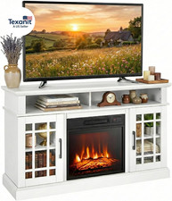 Fireplace TV Stand Electric Fireplace 49Inch Console up to 55'' TV with 2 Shelve