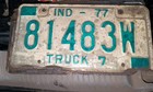 Vintage 1977 Indiana State License Plate Tag Authentic Mancave Garage Pub Decor  — photo 1