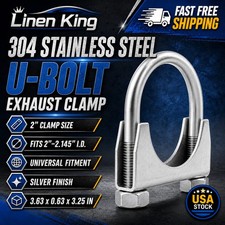 304 Stainless Steel U-bolt Mufflerexhaust Clamp Band 2 304 Stainless Steel U-bolt Mufflerexhaust Clamp Band 2