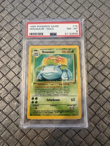 1999 Pokemon Game Venusaur - Holo PSA 8 #15  Pokémon Slabbed