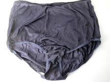 Vintage Vanity Fair Semi Sheer Dark Purple Eggplant Nylon Granny Panties Size 6
