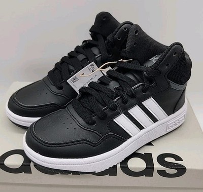 Adidas Kids Hoops Mid 3.0 Size 12k  K Core Black/Cloud White/Grey GW0402 - NEW