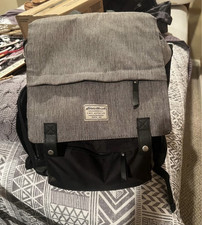 Eddie Bauer First Adventure Diaper Bag Backpack Gray/Black