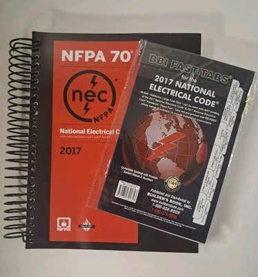 NFPA NEC 70 National Electrical Code 2017 Edition Spiral With BBI Fast-tabs