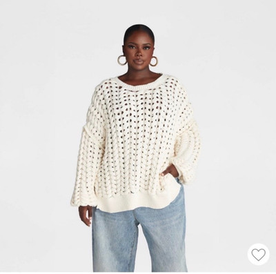 KBB by KAHLANA Women's Pullover Sweater 'The Chunky Knit Crew' NEW W/O TAGS