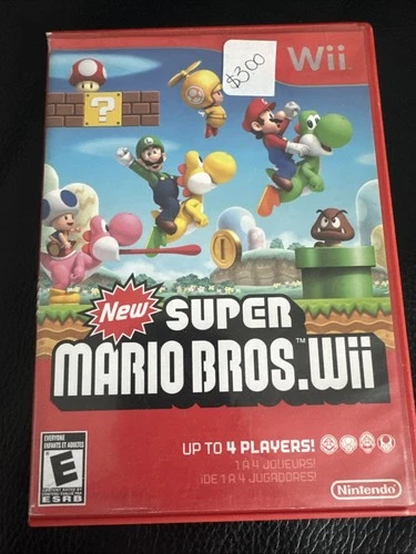 Nintendo New Super Mario Bros. Wii Nintendo Wii (2009) Multiplayer Game & Case