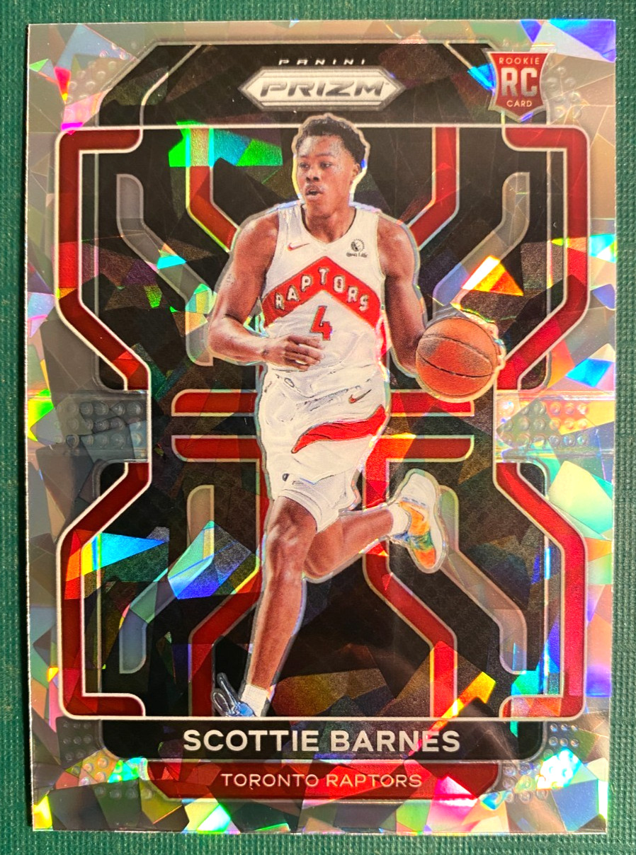 2021-22 Panini Prizm Silver Cracked Ice Scottie Barnes Rookie RC #320 Raptors