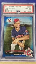 Will Benson - 2017 Bowman Draft Paper Blue  PSA 10  #5/150