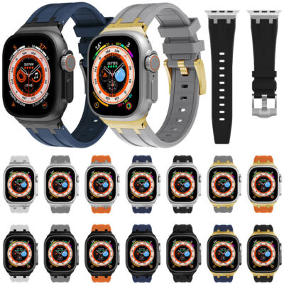 For Apple Watch 9 8 7 6 5 4 3 2 1 Ultra 2 49mm Luxury AP Mod Silicone ...