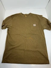 Carhartt Mens SZ Medium Original Fit Short Sleeve Pocket T Shirt Brown