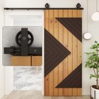 4-20FT Medium Wheel Roller Sliding Barn Door Hardware Kit for Single Double Door