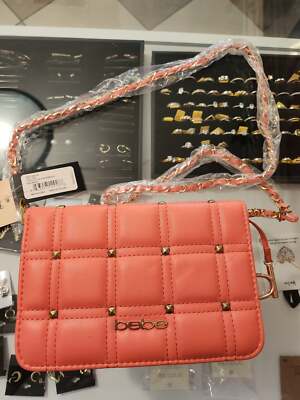 Bebe Chica Stud Crossbody Bag Salmon