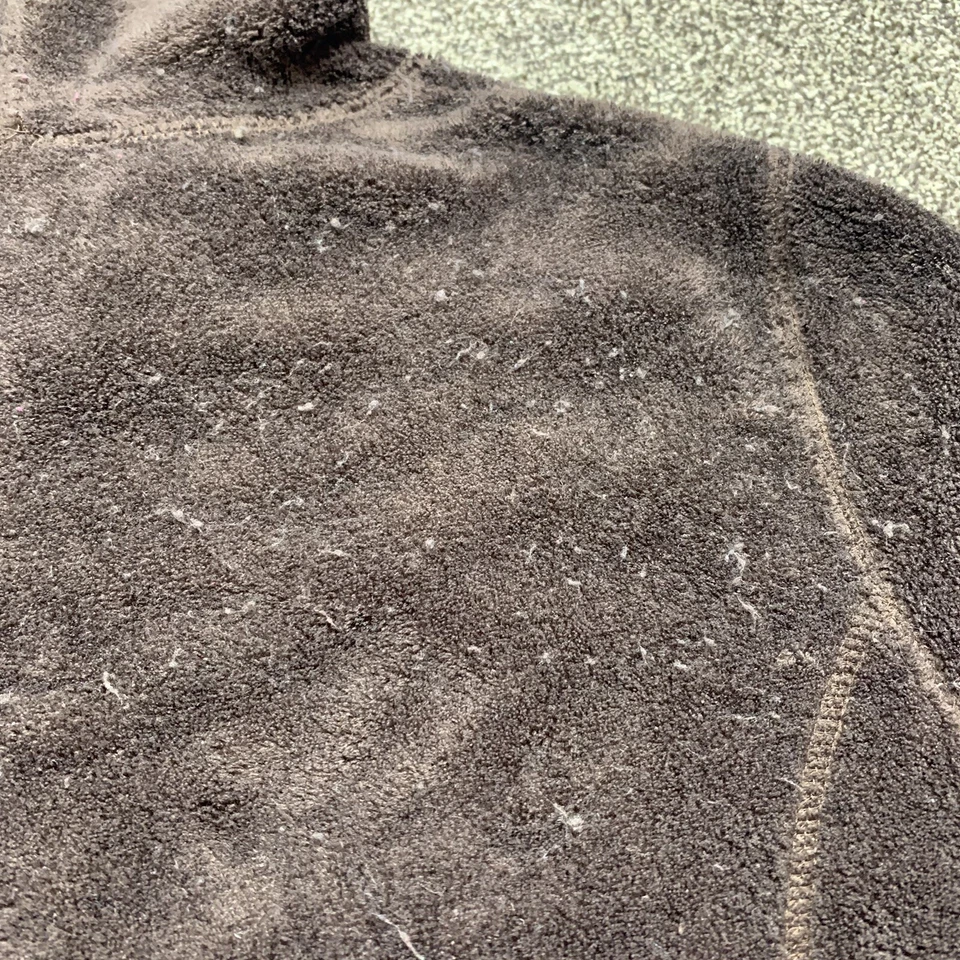 Danskin Mujer Mediano Sólido Marrón Polar Cremallera Completa Sudadera con Capucha Foto 4 de 4