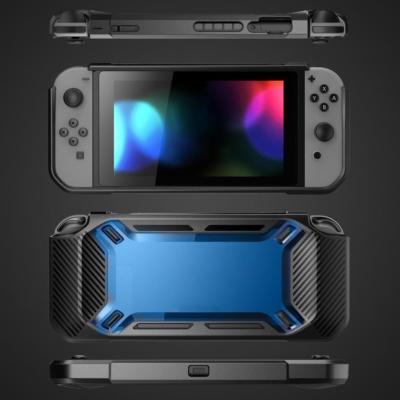 Heavy Duty Rubber Shock Proof Hard Shell Case Cover Nintendo Switch Blk/Blue  2K