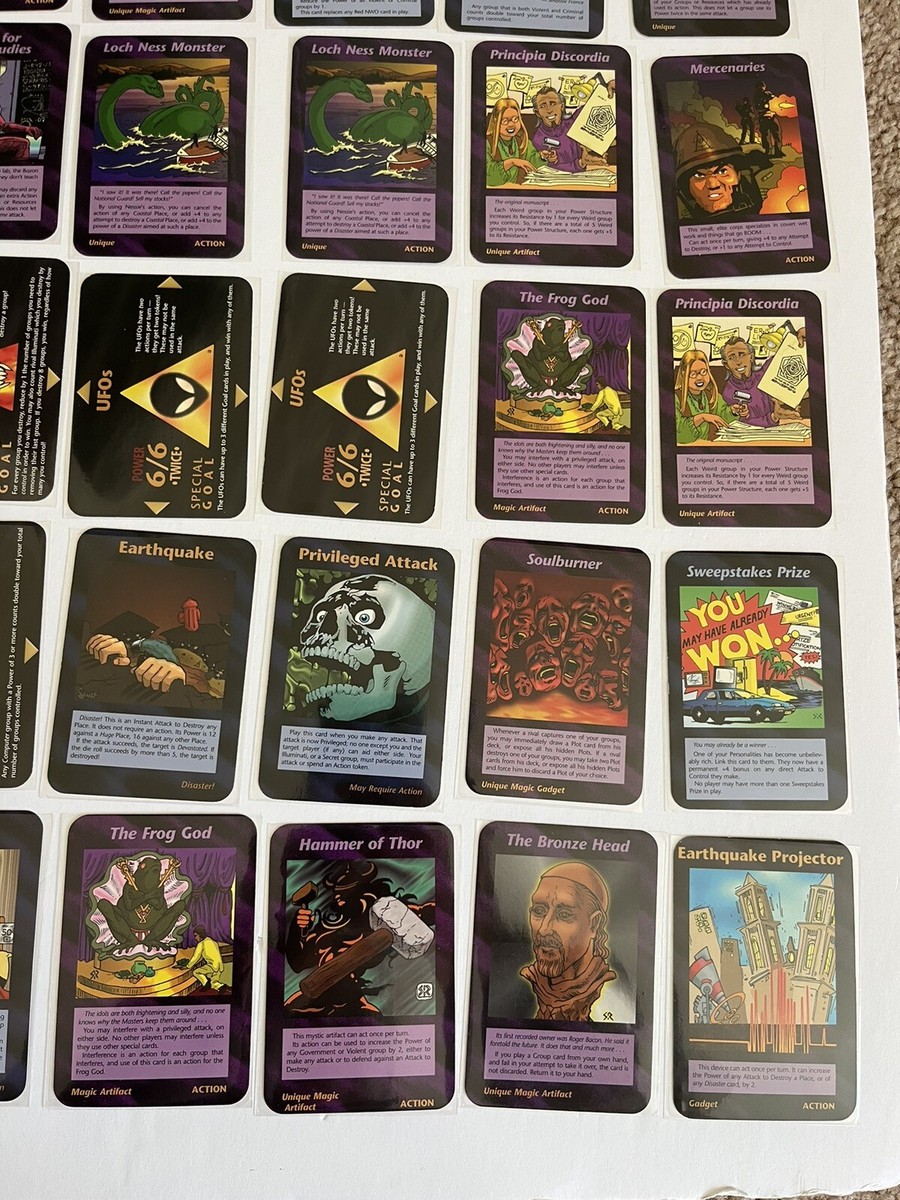 illuminati card game rare cards Illuminati New World Order Random Card Lot 40 Cards