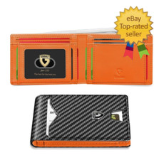 Billetera Hombre Carteras De Cuero Men Minimalista Delgadas Bloqueo Rfid Para-US