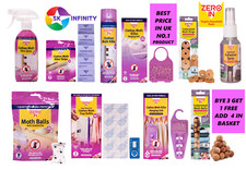 Zero In Clothes Moth Killer Larvae & Eggs Killer Spray Solvent Hanger ball Choos