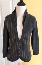 PER SE Carlisle Gray/Brown Stripe Wool/Cashme...